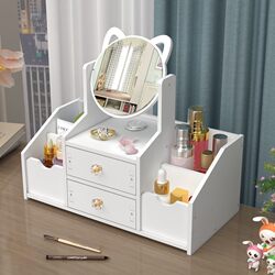 Makeup Mirror Desktop Storage Box Integrated Dressing Table Bedroom Home Simple Student Dormitory Portable Mirror