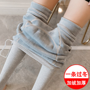 Pregnant women's leggings in autumn and winter wearing thin velvet pants in winter hair pants, velvet thickened warm pants and lengthened pregnant women's pants
