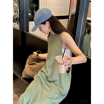 Shipping insurance green long dress high-end skirt