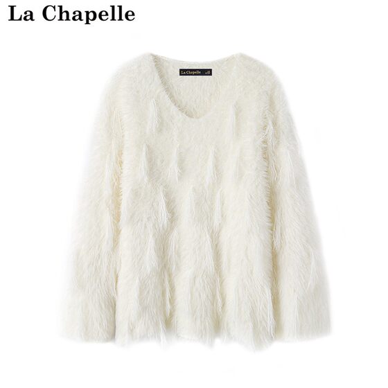 
La Chapelle/La Chapelle autumn and winter new style socialite diamond sweater temperament mohair sweater women
