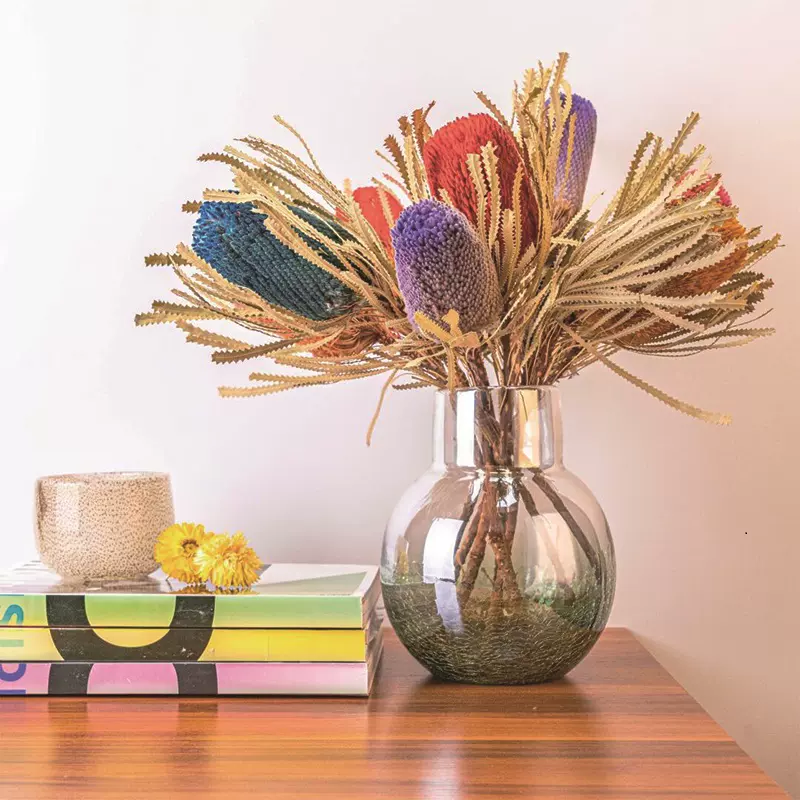 佛塔班克木干花进口高端花材家居帝王花干燥花摆设