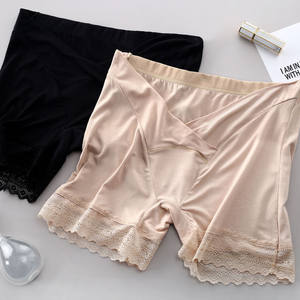 Pregnant women's safety pants anti -light summer thin ice silk low waist low -waist shorts loose large size leggings wide leg pants summer dress
