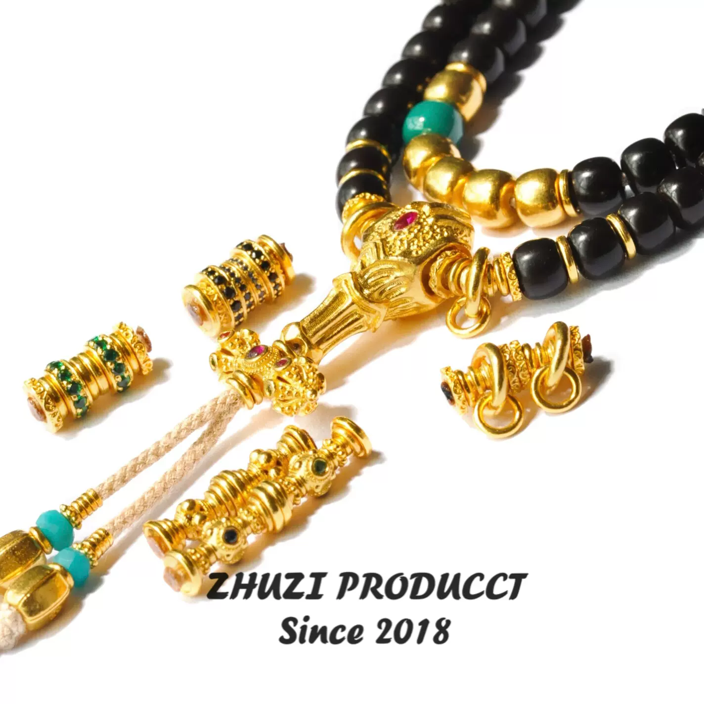 24k纯黄金999足金无相手串老型手串手链DIY足金首饰