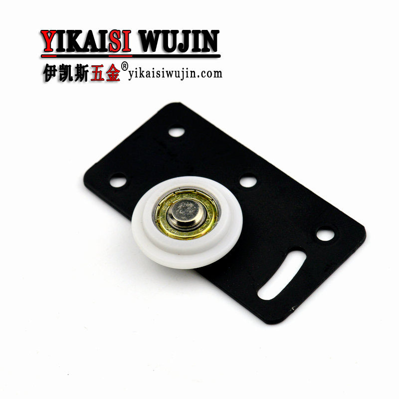 2x Roulette de placard galet coulissant 24mm en acier galvanisé avec