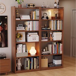 Yangman Solid Wood Bookshelf Children's Book Storage Rack Simple Small Bookcase for Bedroom Floor-Standing Living Room Home Use Against the Wall