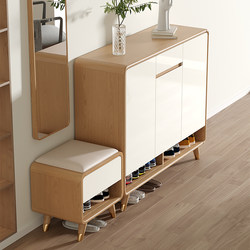 Wangkabe Nordic-Style Entryway Shoe Cabinet for Home Use, Simple Modern Design, Large Capacity, New Model with Solid Wood Legs for the Entrance Foyer