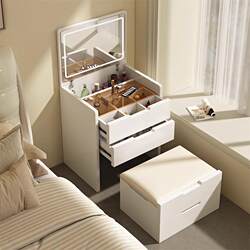 Meng Xiaoxiong Mini Dressing Table Makeup Table for Small Apartments, Simple Modern New Style with Integrated Storage Cabinet