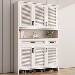 Saint Baiyu's New All-Aluminum Metal Shoe Cabinet for Home Use, Outdoor Waterproof and Sun-Proof Balcony Storage Entryway Cabinet