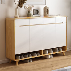 Wangkabe Shoe Cabinet for Home Entrance, Large Capacity, Solid Wood Legs, Entryway Cabinet, Nordic Style, Small Apartment Living Room 20