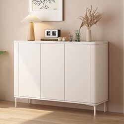 Yangman Cream Style Solid Wood Shoe Cabinet 2026 New Hot Model Home Entryway Shoe Cabinet Large Capacity Storage Cabinet Integrated