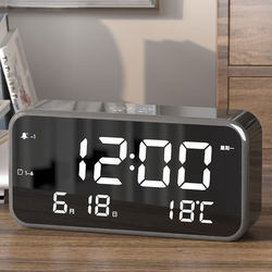 Led Digital Clock for Home Living Room, Perpetual Calendar, Digital Luminous Alarm Clock, Desktop Music Alarm Clock ins