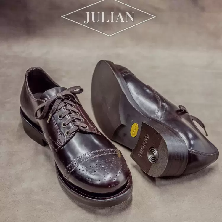 美國正品現貨Julian Bowery Boots牛皮復古工裝靴櫻桃紅RRL款限定