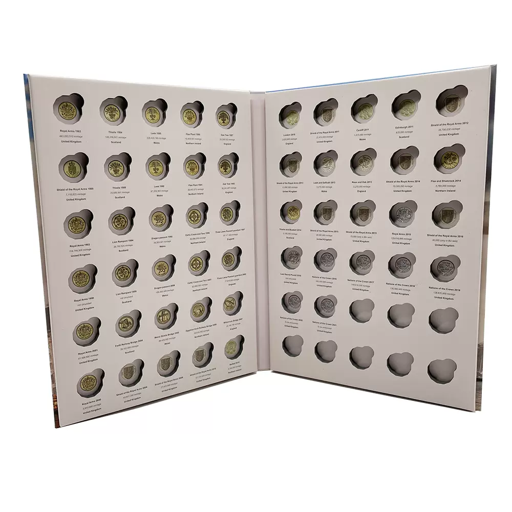 英国1英镑纪念币定位收藏册（亚克力圆盒）