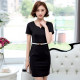 The new OL professional dress dress short -sleeved temperament slimming and thin work service commute large -size uniform hip work
