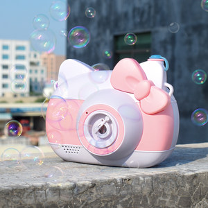 Bow bubble machine camera girly heart cute fully automatic bubble blowing gun Douyin internet celebrity same toy girl