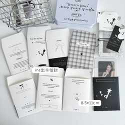 Korean Style Black and White ins Small Card Holder Envelope Bag Card Packaging Material Kraft Paper Mini Exquisite Small Envelope