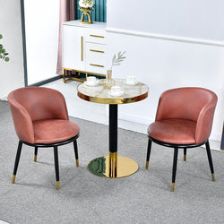 Table and Chair Set, Light Luxury Coffee Table, Iron Art, Nordic Simple Style, Leisure, Meeting, Reception, Minimalist Coffee Break