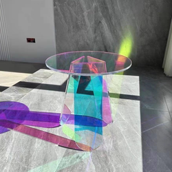 Gradient color small coffee table transparent creative Nordic internet celebrity