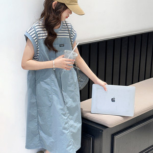 
Girls fake two-piece dress 2026 summer new style children's vest skirt girls fashionable big children's women's long skirt