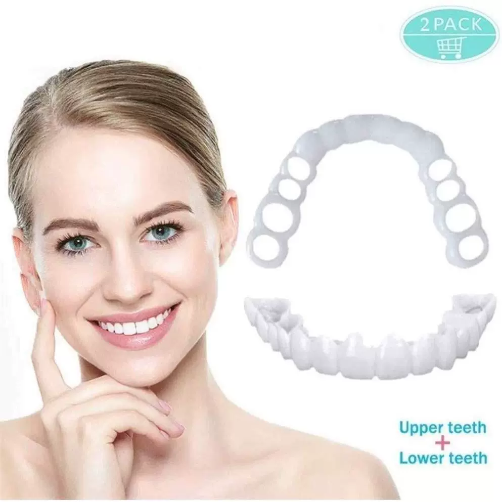 牙套吃饭防塞牙牙套美白硅胶镀膜仿真牙套吃饭神器矫正器盒门牙