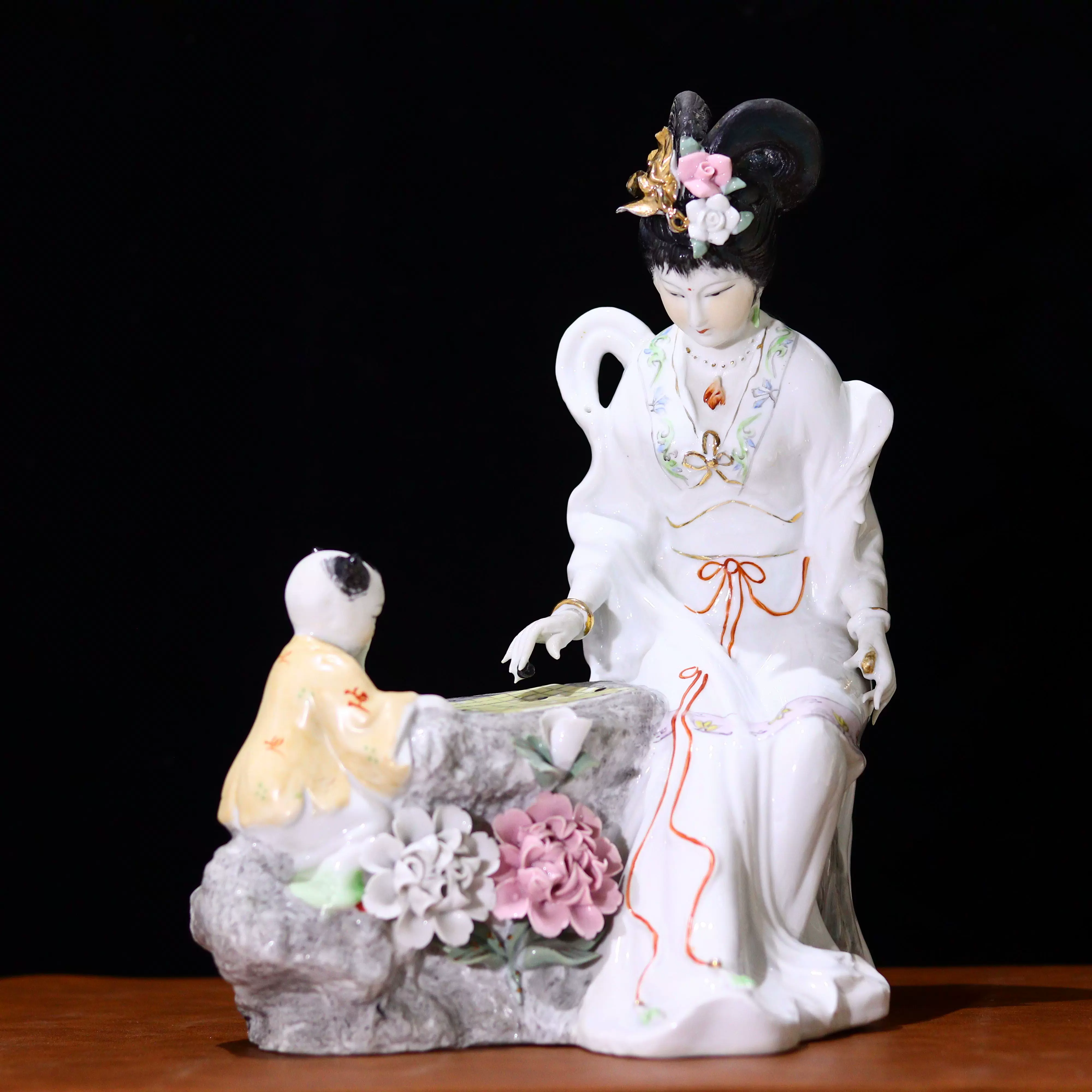 八九十年代一帆风顺龙船岫玉摆件艺术品办公陈设手工组成收藏品