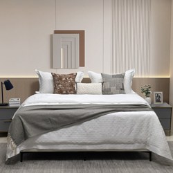 Exhibition Hall Model Room Bedding Multi-Piece Set, Fitted Sheet Style, Cream Style, Modern Simple High-End Set, Light Luxury Bedding