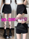 Black yoga skirt and skirt pants for women in summer large size high waist side slit A-line slim hip-pack skirt sports skirt