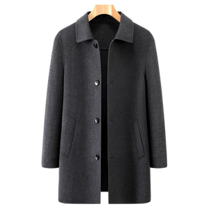 Bao Shun Wolf Men in Autumn and Winter Men's Wool Wool Wool coat plus fat, increase fat, double woolen coat