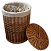 Golden willow rattan straw weaving dirty clothes storage basket bathroom bedroom storage box round storage basket with cover large