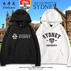 Hooded Sweatshirts Around the Campus of the University of Sydney in Australia, Student Uniforms for International Students, Men's and Women's Student Clothing, Autumn and Winter Clothing, Fleece-Lined Jackets