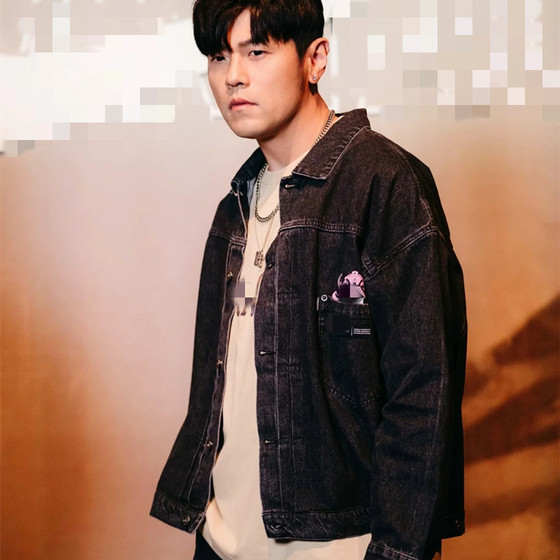 
Yibushe Jay Chou Shanghai Concert peripheral denim jackets of the same style for men and women washed denim jacket tops