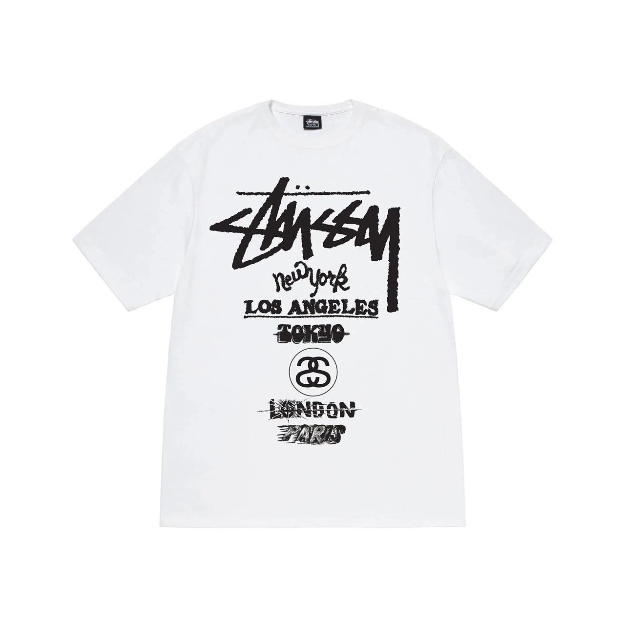 现货日本STUSSY新款TOUR TEE 世界巡游男女情侣短袖23ss-Taobao Singapore