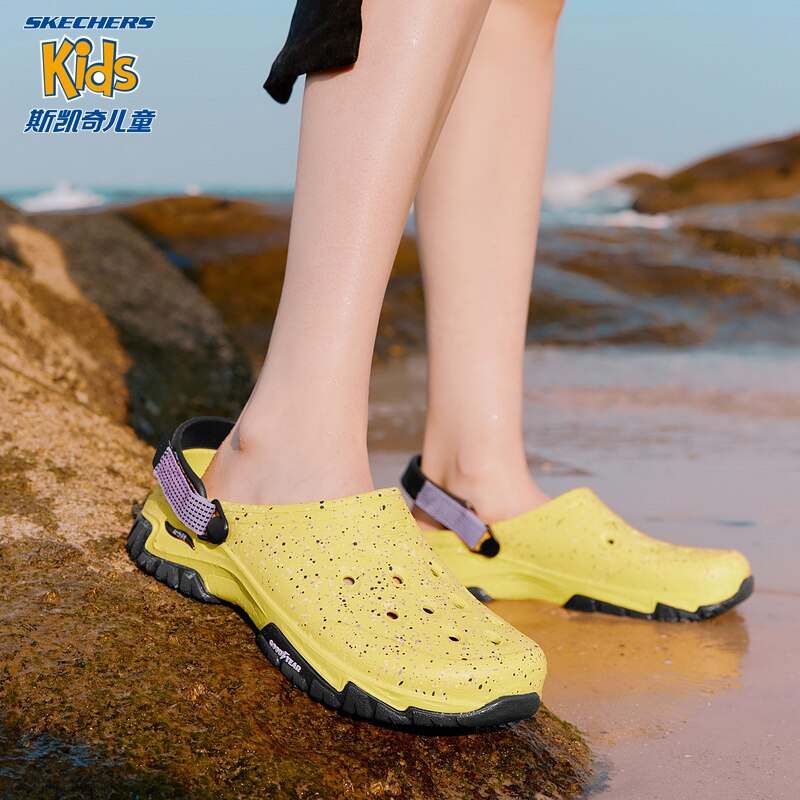 Sandal Skechers Anak Perempuan Musim Panas 2024 Sepatu Berlubang