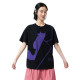 MOVEUP Fantasy Walk 2025 Summer New Style.FUN Series Round Neck and Shoulder Fun Print Short T-Shirt for Women