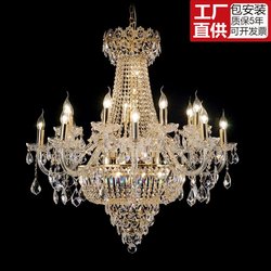 European-Style Crystal Chandelier for High-Ceiling Living Room, Luxurious and Grand Chandelier for Duplex Staircase, Hotel Lobby, Villa, Light Luxury Chandelier