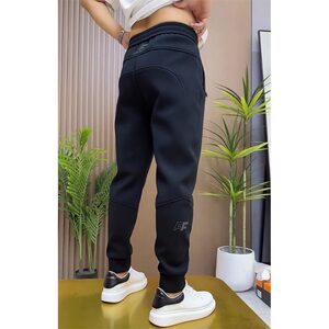
Autumn and winter new sweatpants men's trendy letter leg casual pants teenagers thickened black small foot sports pants