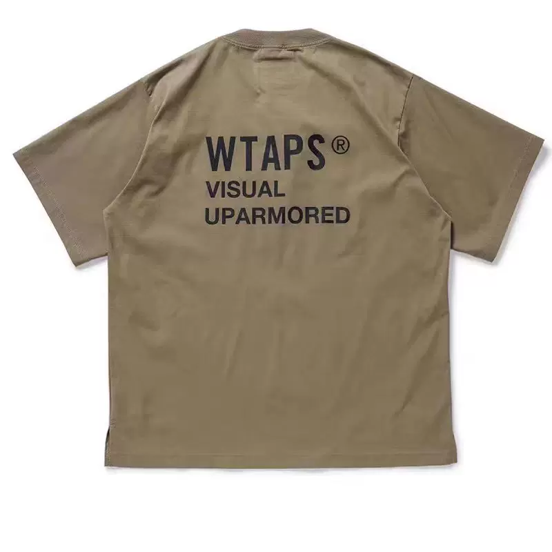 WTAPS SMOCK SS COPO RIPSTOP 背後字母印花 男女休閒寬鬆短袖T恤-Taobao