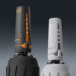 Cyber Fully Automatic Folding Umbrella for Heavy Rain, Men's Large Reinforced Thickened Wind-Resistant Dual-Use Sun Umbrella for Women