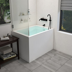 Bathtub for Home Use, Small Apartment, Deep Soaking, Acrylic, Mini, Sitting Type, Integrated, Family Use, Movable, 2025