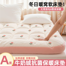 Thickened Warm Mattress Pad, Soft Milk Velvet Home Mattress, Winter Student Dormitory Single Mattress, Fleece Pad Quilt