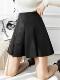 Micro-bulging letters high-waisted flared skirt A-line skirt autumn and winter 2024 new slim versatile umbrella skirt pleated skirt
