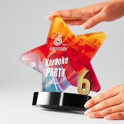 New Digital Year Crystal Trophy Customized for Company Annual Meeting Employee Team Activity Evaluation Award Medal