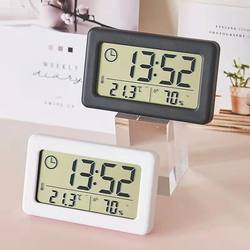 Casual Student Dormitory Digital Clock, Slim Magnetic Refrigerator Thermometer and Hygrometer, Digital Clock, Kitchen Wall Clock