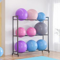 Iron Yoga Ball Rack, Yoga Mat Rack, Wave Speed Ball Storage and Organization Rack, Gym Yoga Room Equipment Storage Rack
