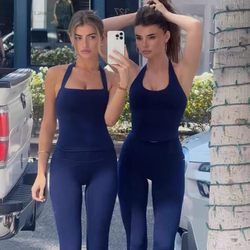 New Australian *Csb Halter Neck Sports Bra for Women, Nude-Feel Yoga Tank Top, Tight-Fitting Butt-Lifting Fitness Shorts