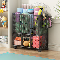 Yoga Mat Storage Basket, Home Fitness Equipment Storage, Foam Roller, Dumbbell Rack, Ball Rack, Sports Equipment Storage Rack
