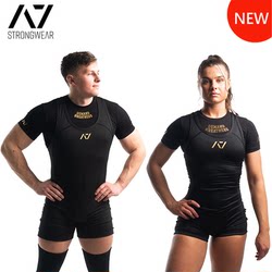 A7 Weightlifting Suit Black Gold Powerlifting Competition Suit Ipf Unisex Squat Bench Press Deadlift Fitness