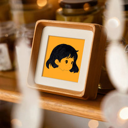 Homemade Birth Hair Keepsake Display Stand for Full-Month Newborn Baby Photos, Hair and Hand/Foot Prints, Birthday Photo Frame