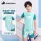 Children's swimsuit men's 2025 new medium and large children's split professional swimming training clothes youth quick-drying swimsuit suit