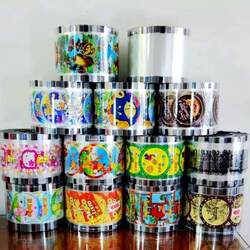 Bubble Tea Sealing Film, Soy Milk Sealing Film, Sealing Machine, Stylish Cartoon Subway Small Roll Core, 3000 Sheets